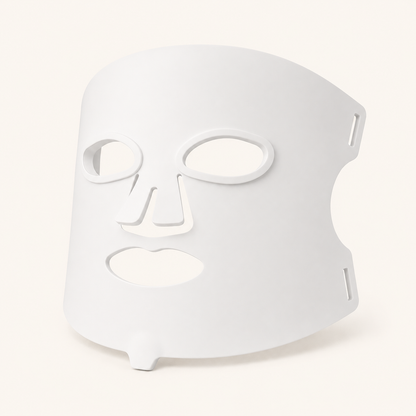 AuraFace LED red light therapy face mask shown from the front